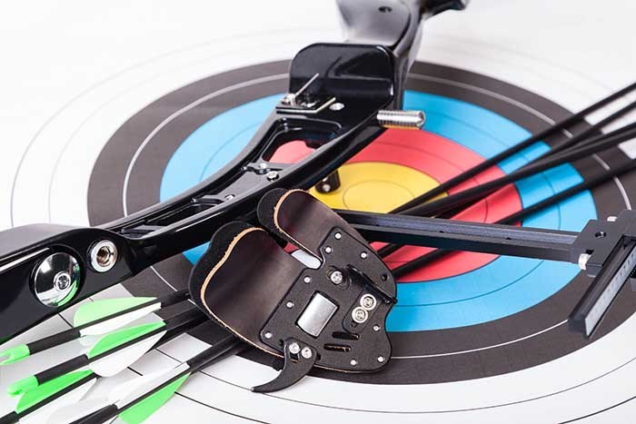 Picture of bow and target